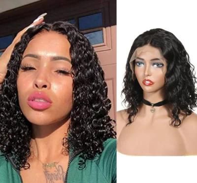 Brazilian Lace Front Wigs Deep Curly Wave Human Hair Pre-Plucked