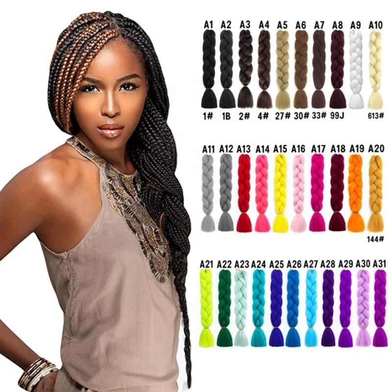 Kbeth Free Shipping High Quality 24in Ombre Braiding Hair Raw Material Soft Jumbo Long Wine Braids Purple Red Synthetic Braiding Hair Extension in Stock