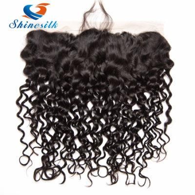 Brazilian Water Wave Frontal 13X4 Ear to Ear Lace Frontal Closure with Baby Hair 100% Human Hair Closure Remy Hair