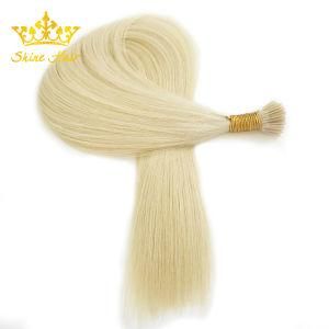 100% Hair Products Double Drawn Blonde #60 I Tip Virgin Human Hair Extension with Free Tangle