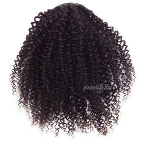 Natural Black Afro Curly Kinky Curly Bouncy 100% Human Hair Ponytail