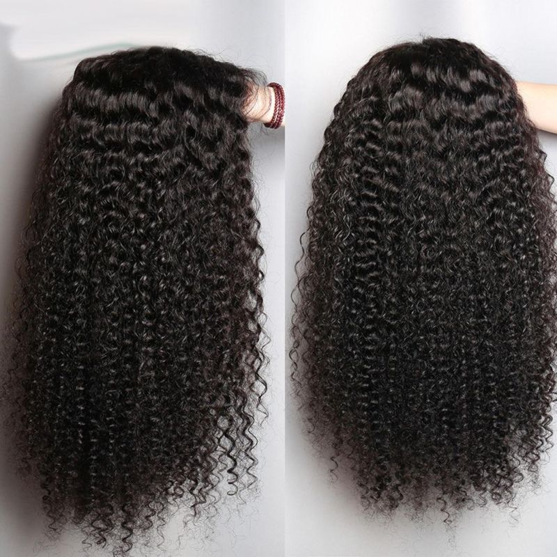 Curly Human Hair Wigs Closure Wigs 150% 4X4 Lace Closure Human Hair Wigs Kinky Curly Brazilian Remy Curly Human Hair Wigs 28 Inches