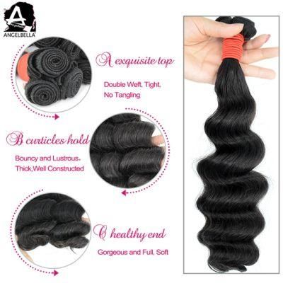 Angelbella Raw Unprocessed 100% Human Hair Deep Wave Funmi Hair Weaving Bundles