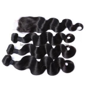 100% Human Hair Brazilian 3/4 Bundles Natural Wave Hair Weft Human Hair