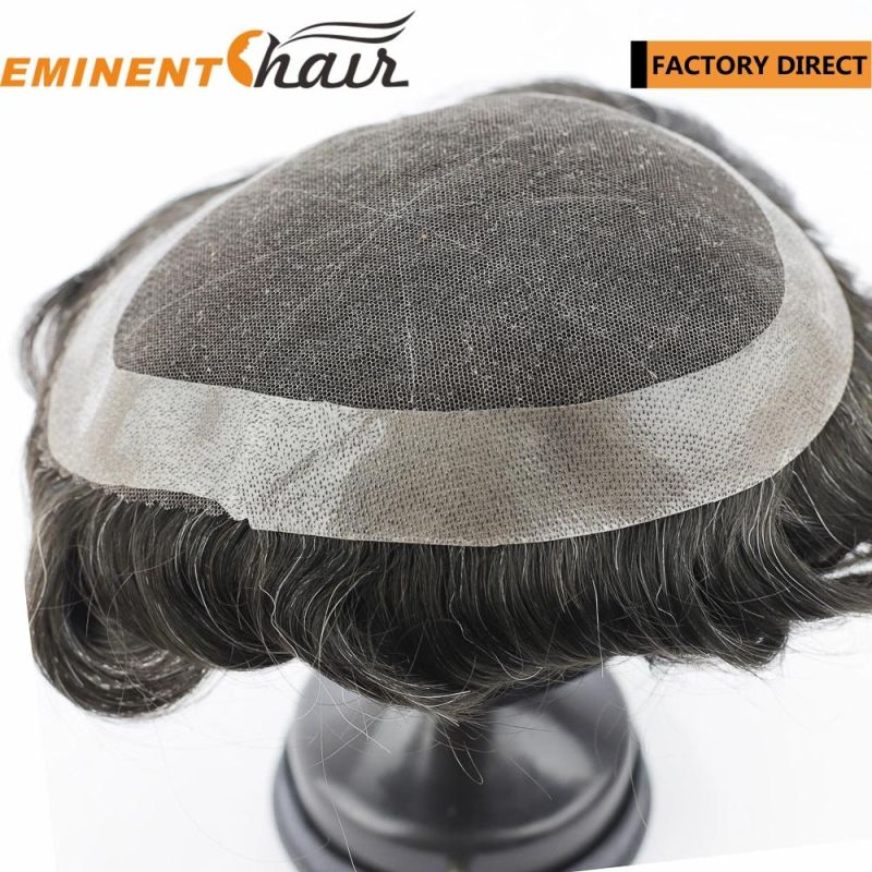 Lace Base Human Hair Men′s Hair Replacement