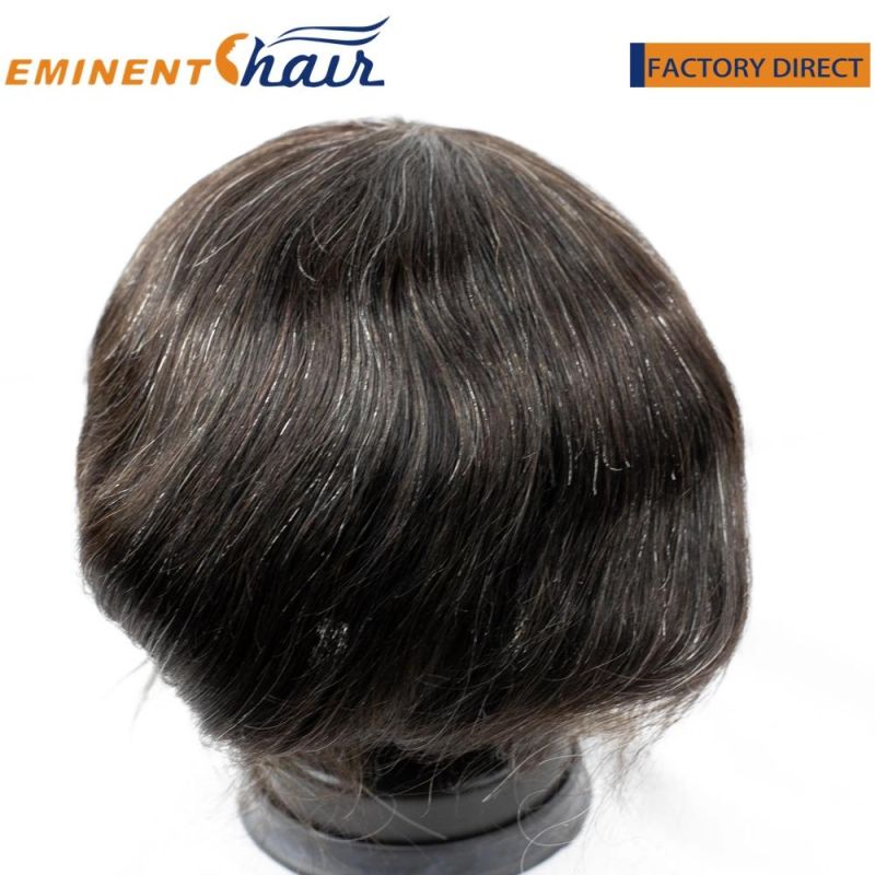 Instant Stock Human Hair Natural Hairline Lace Front Toupee