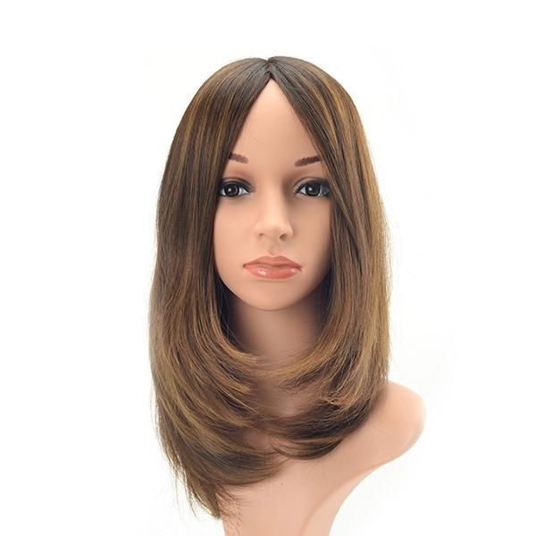 Short Layer Highlight Color High Quality European Hair Jewish Wig