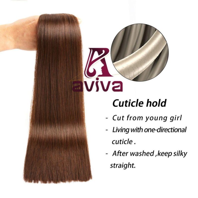 Aviva Tape in Human Hair Extensions 4# 16 Inch Brazilian Straight 20PCS for Women Beautry Tape in Hair Extension
