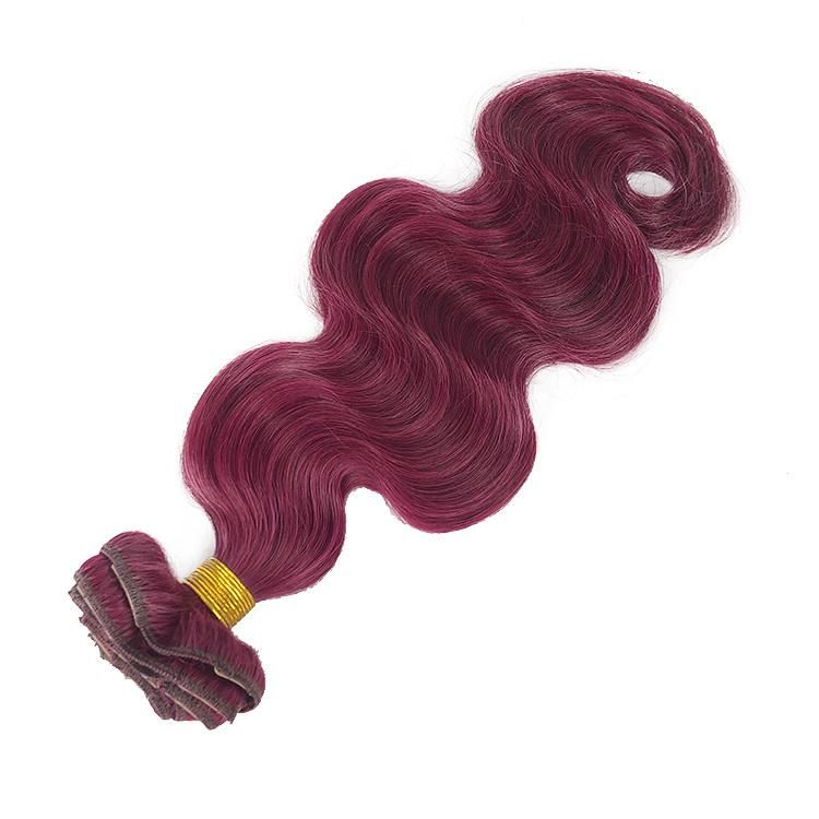 Remy 100% Unprocessed Virgin Brazilian Human Hair Body Wavy Clip in Hair Extensions #35