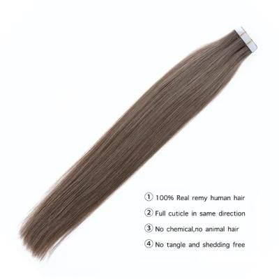 Tape Extensions Skin Weft Adhesive Tape Human Hair Extensions Invisible Remy Straight Blonde Brown Black 20PC Hair