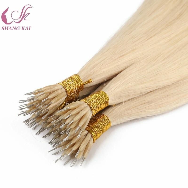 100% Italian Keratin Human Hair Full Cuticle Remy Nano Ring Hair Extensions