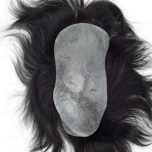 V-Looped Hair with Injected Hair Crown Thin Skin Mens Hair System