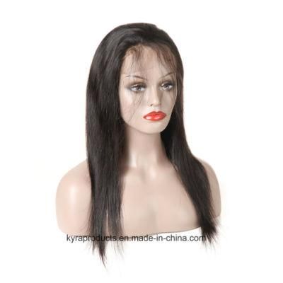 Natural Color Lace Front Full Fringe Silkly Straight Brazalian Human Hair Wig