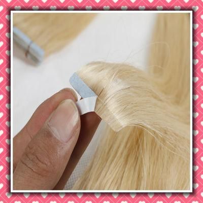 Wholesale Price Remy Hair Skin Weft Straight 18inch Color Blonde