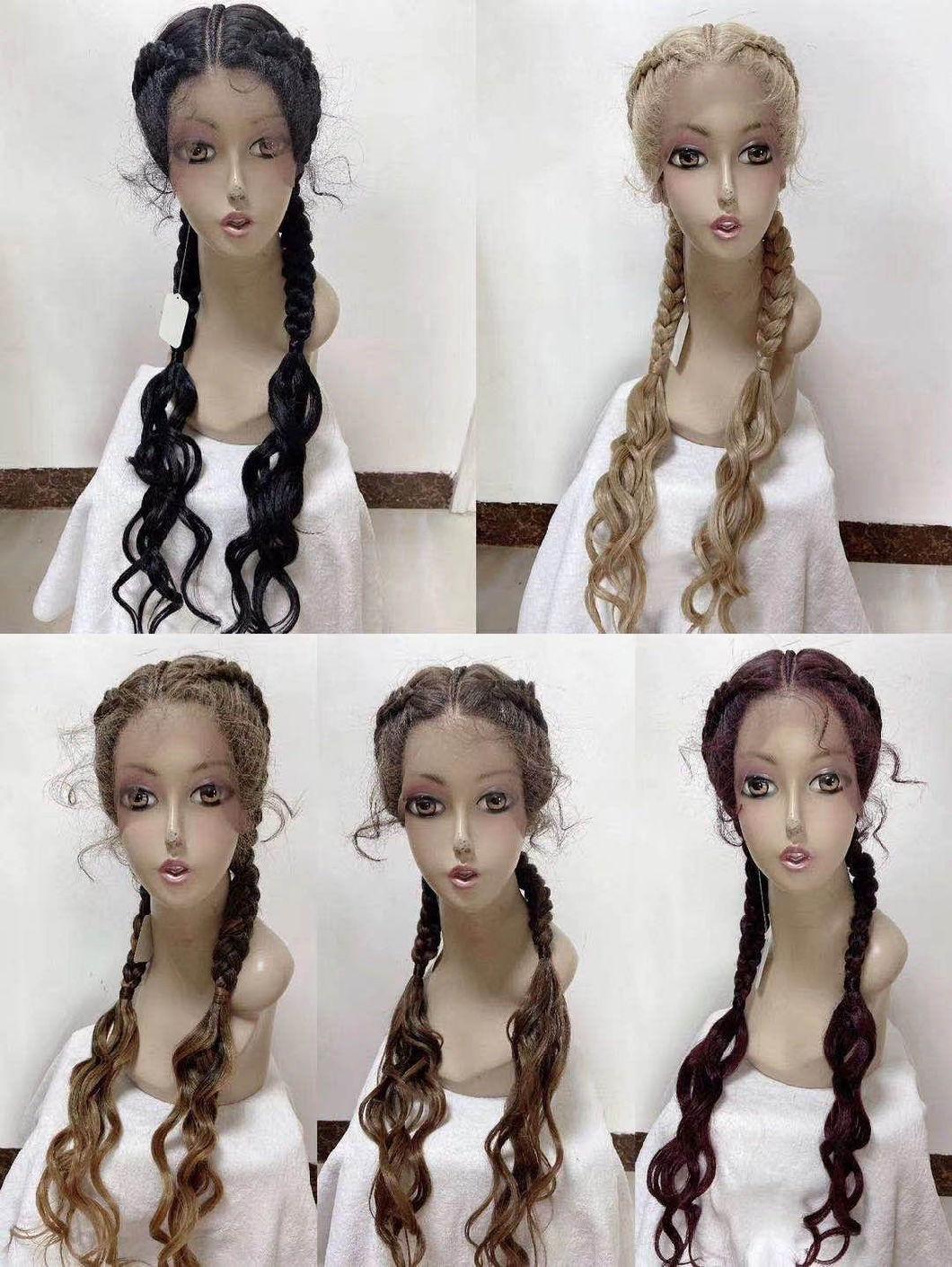 Synthetic Wigs Lace Front Hair for Black Women Braided Laces Wigs Vendors