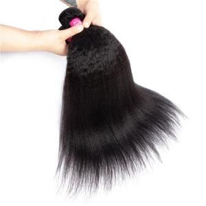 Natural Color Human Hair Kinky Straight Brazilian Hair Weave Bundle