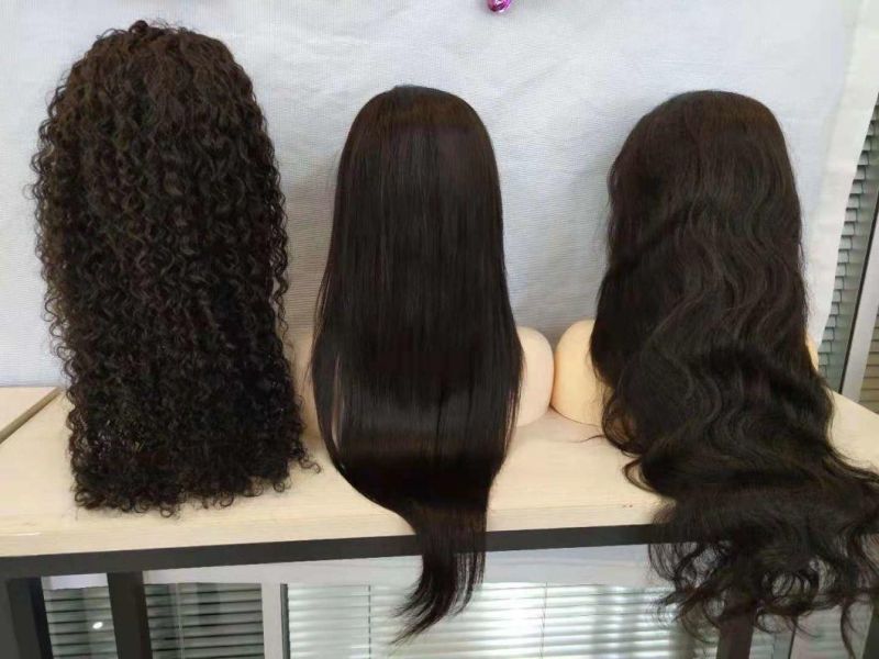 Large Stock Factory Price Length 8-32inch 100% Human Hair Lace Frontal Wigs