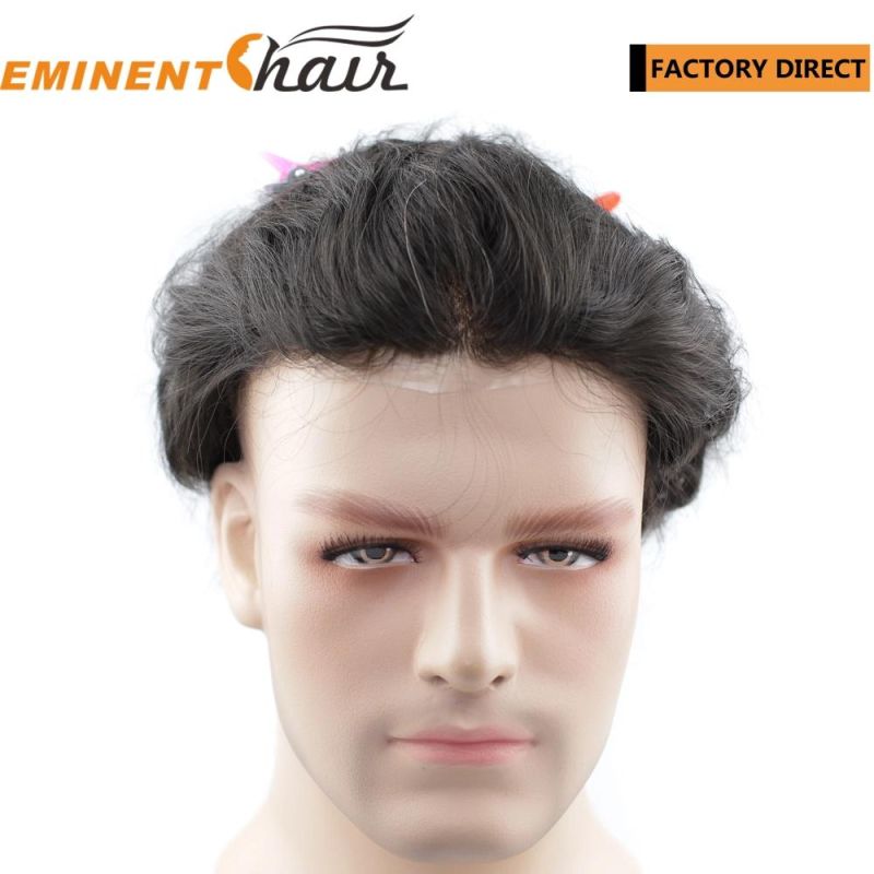 Custom Made Men′s Indian Hair Skin Hairpiece
