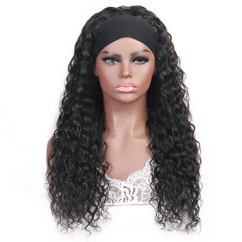 Wholesale Factory Price Human Remy Hair Headband Wig Water Wave Wig