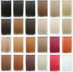 Synthetic Long Straight Hair Welf Hair Extension with 5 Clips