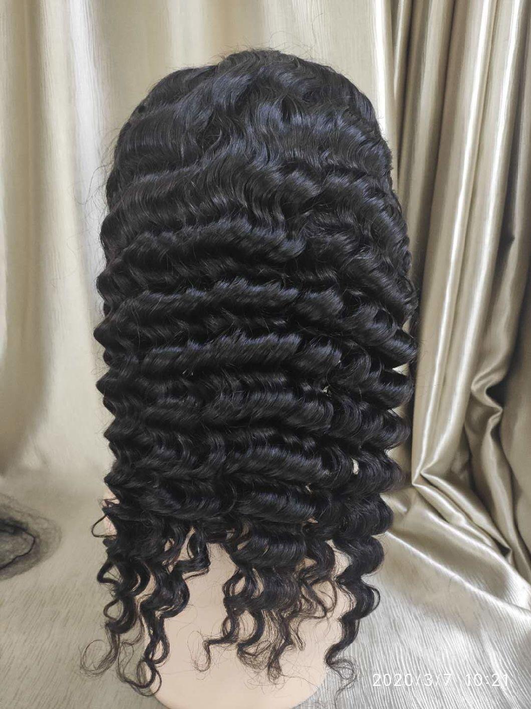 Brazilian Short Hair Deep Curly Lace Frontal Wigs