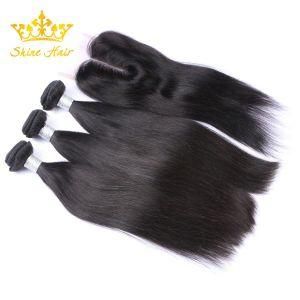 9A High Grade Brazilian /Indian Human Hair Natural Black #1b Color Hair Bundles