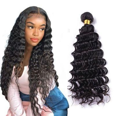 Kbeth Deep Wave Natural Brazilian Human Hair Bundles with Lace Closure Wholesale Virgin Deep Wave Hair Weave Bundles with Frontals