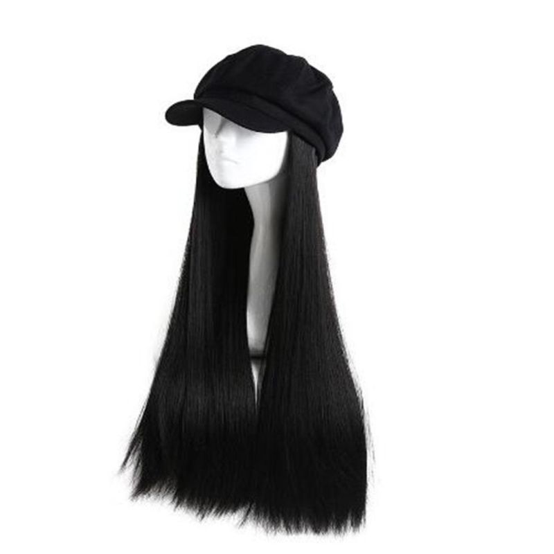 Summer Fashion Female Long Curly Hair Peaked Wig Hat