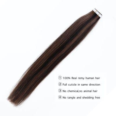 14&quot; 16&quot; 18&quot; 20&quot; 22&quot; 24&quot; Machine Made Remy Tape Hair 100% Human Hair Extensions 20PCS/Pack Tape Hair
