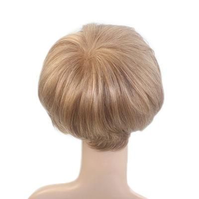 Lm001 Anti-Slip Silicon Mono Top and Lace Front Synthetic Hair Replacement for Women