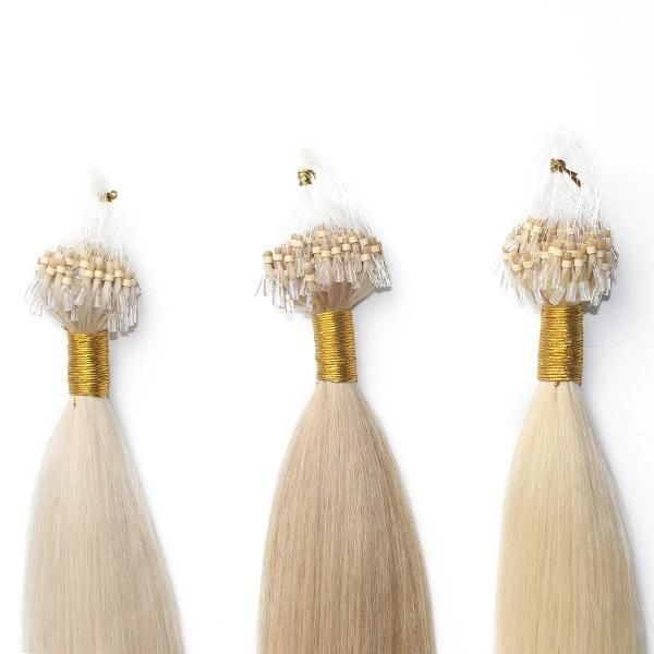 Blonde and Straight Micro-Loop Hairpiece for Women
