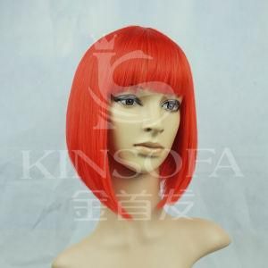 100% Human Hair Wig-Red