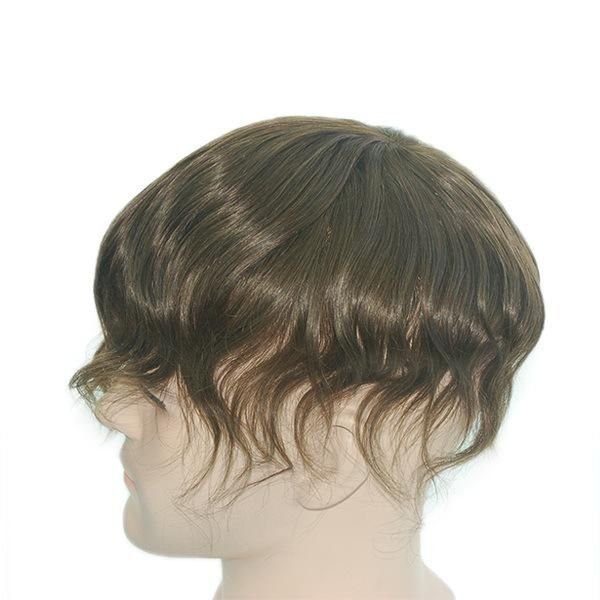 Transparent Poly with French Lace Front Human Hair System