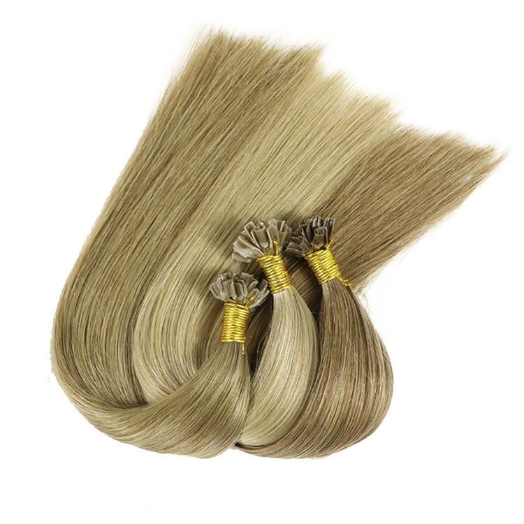 Kaki Hair Unprocessed Human Hair Extensions Virgin Raw U-Tip Hair Extensions