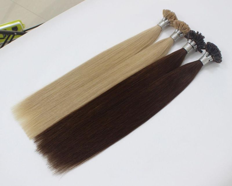 U-Tip Extensions Brazilian Straight Human Hair Bundles Brown Blond Color Remy Human Hair Extensions