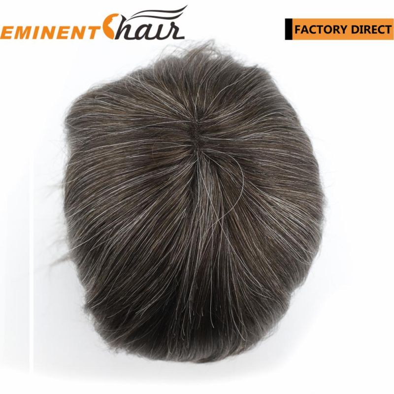 Natural Hairline Remy Hair Men′s Hair Replacement System