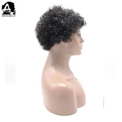 Angelbella New Arrived Machine Made Wigs Jerry Curly Remy Hair Machine Short Wig