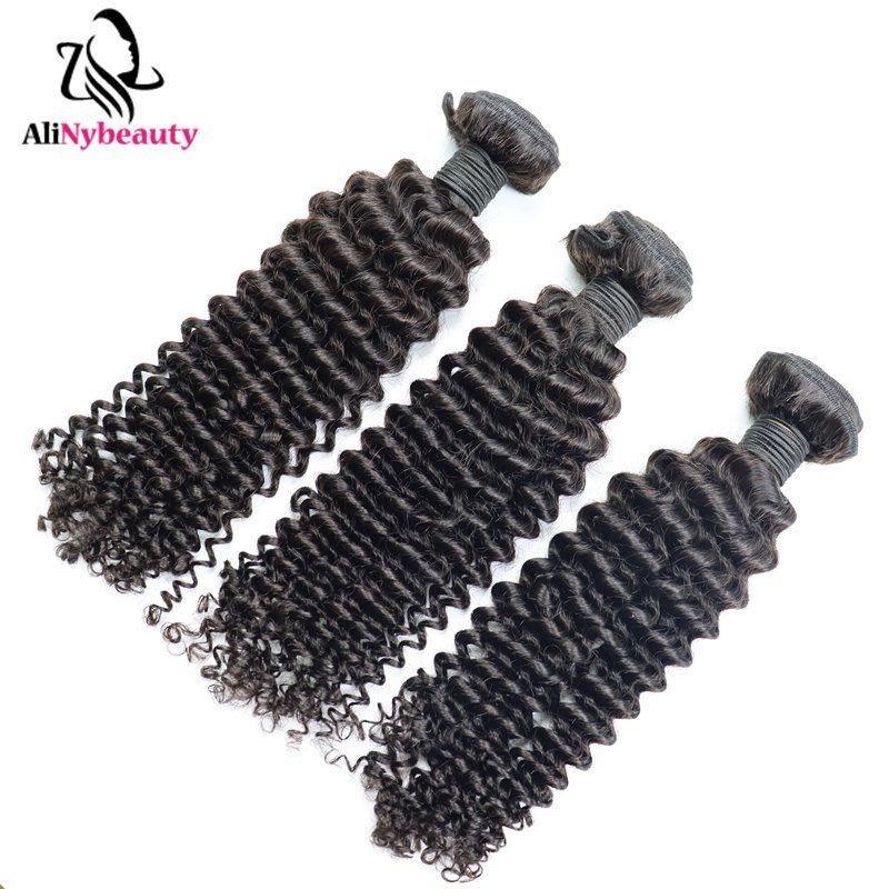 Free Sample Raw Indian Hair Bulk Deep Wave Human Hair Bundle Virgin Cuticle Aligned Hair 12A Grade Unprocessed
