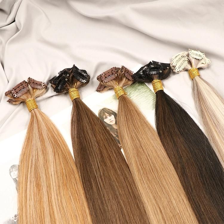 Raw Unprocessed Grade Brazilian Human Hair Seamless Clip in Hair Extension