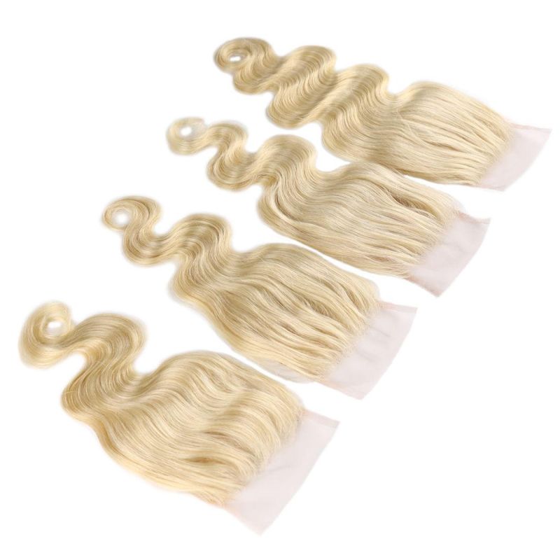 Brazilian Hair 613 Blonde Lace Closure 8-20 Inch Straight 613 Blonde 4X4 Closure