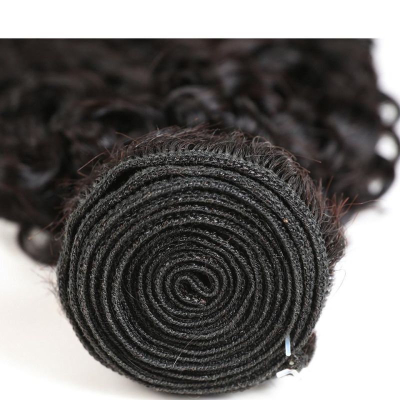 100% Virgin Malaysian Jerry Curly Hair Bundles with Lace Closure