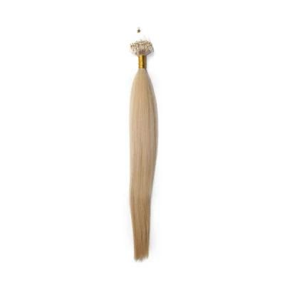 Blonde and Straight Micro-Loop Hairpiece for Women