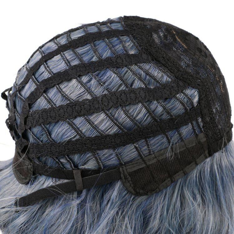 European and American Machine Made Hair Wigs with Bangs Synthetic Fiber Short Wigs