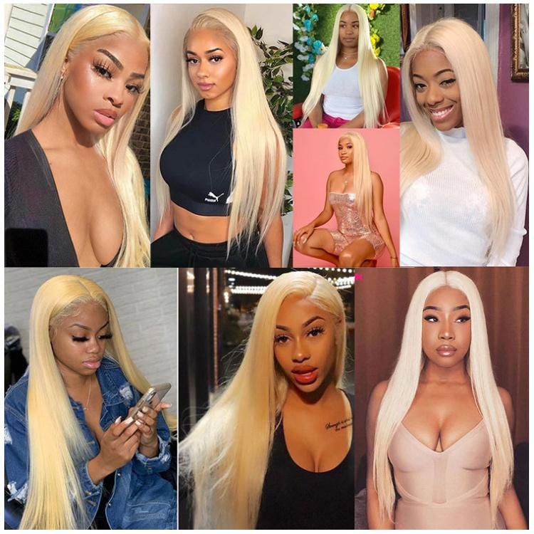 Hair Wig Top Quality 613 Blond Lace Frontal Wig Preplucked Glueless Long Human Hair Lace Frontal Wigs in Stock for Women