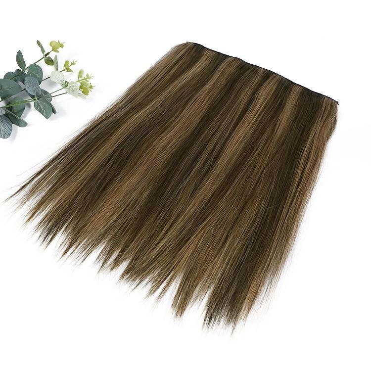 100% Cuticle Aligned Indian Halo Hair Extensions Human Hair #T4/P6/27