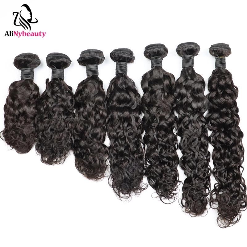 Alinybeauty Wholesale Virgin Hair Bundle Water Wave Cuticle Aligned Raw Virgin Hair Raw Indian Hair Unprocessed