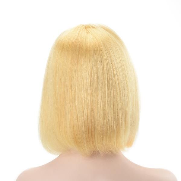 Blond 613 Color Bob Style Human Hair Replacement