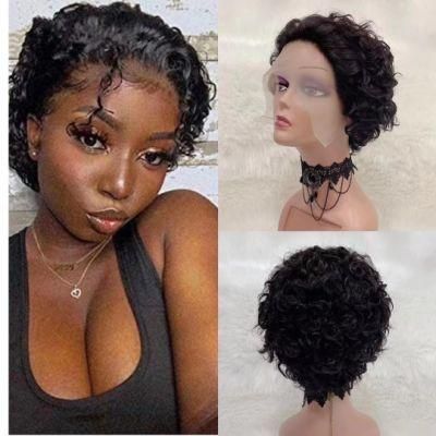 Drop Shipping HD Lace Front Human Hair Pre Plucked Hairline Short Bob Wigs with Bangs