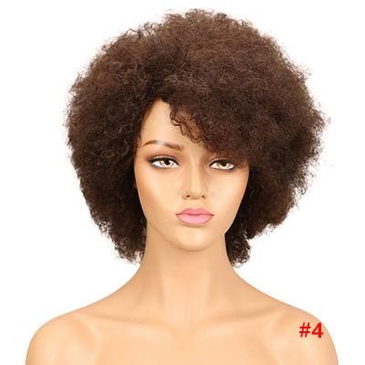 Kbeth Afro Kinky Curly Full Lace Wig Brazilian Lace Wigs for Women Customized Preplucked Bleached Knots Human Hair Ladies Wig with Baby Hair