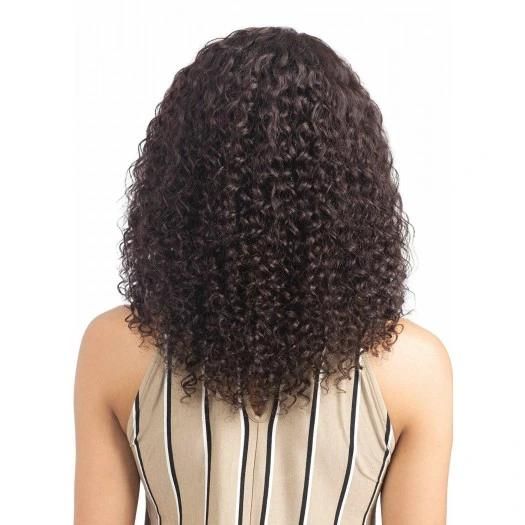 Brown Color Virgin Brazilian Curly Human Hair Lace Wig